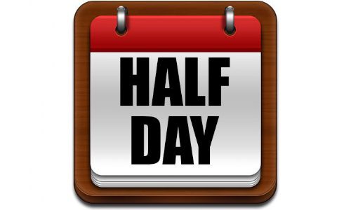 Half Day on Fri 10/28 for ONLY Elementary Students K-5