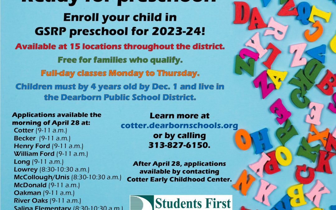 Enrollment for free in-person preschool starts April 28